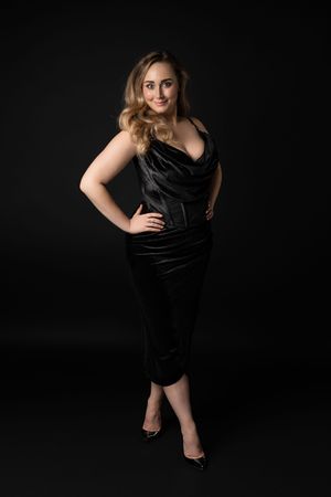 Luxury women portrait photography session in professional studio near Glasgow.