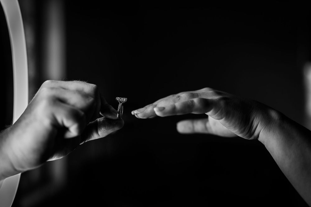 wedding ring black and white wedding photos elee
