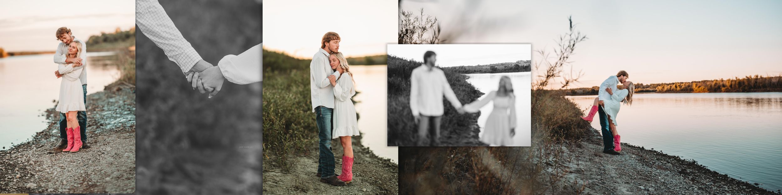 A series of lifestyle photos showing outdoor activities including rock climbing, kayaking, and scenic nature shots.