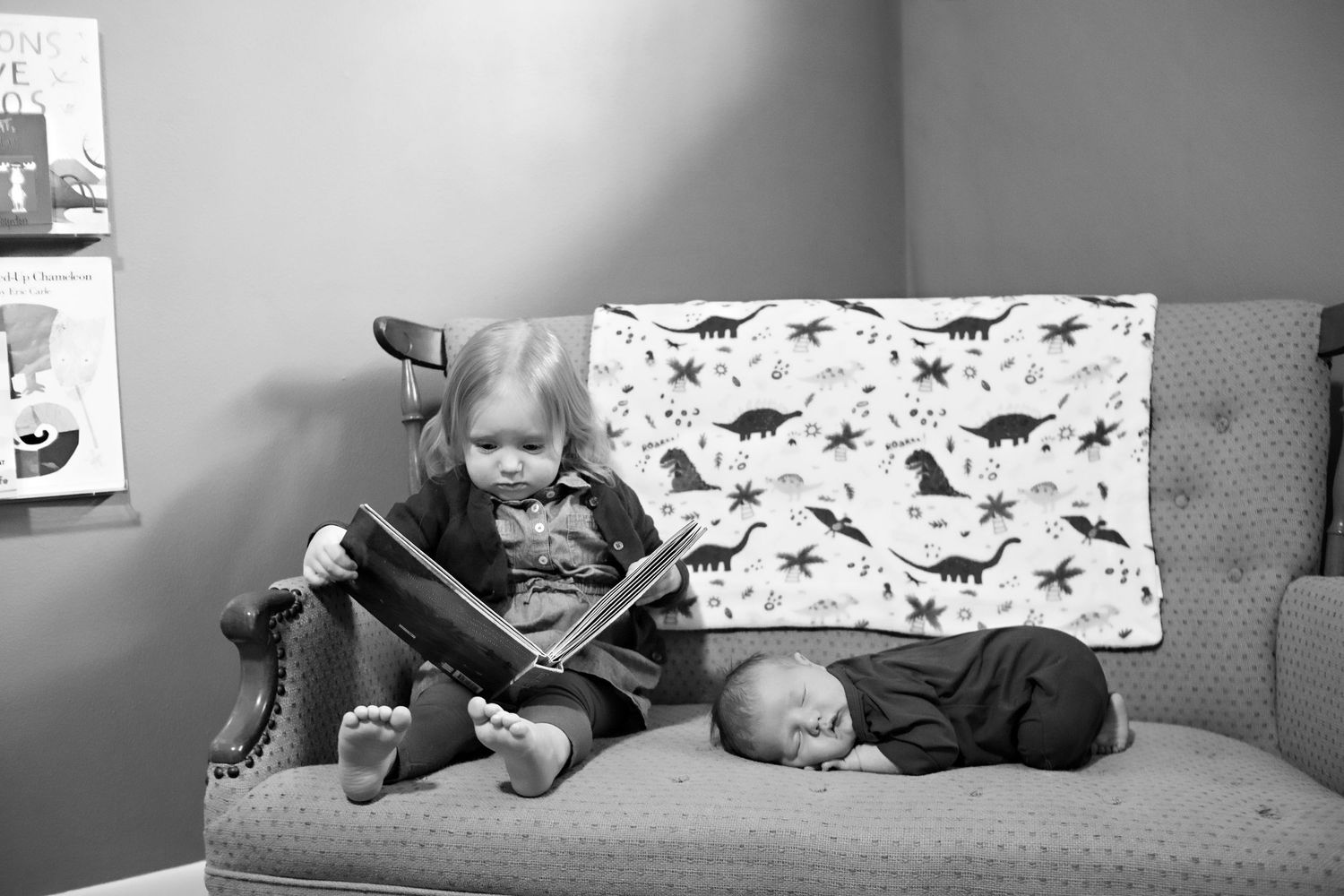 lifestyle in home family and newborn photos