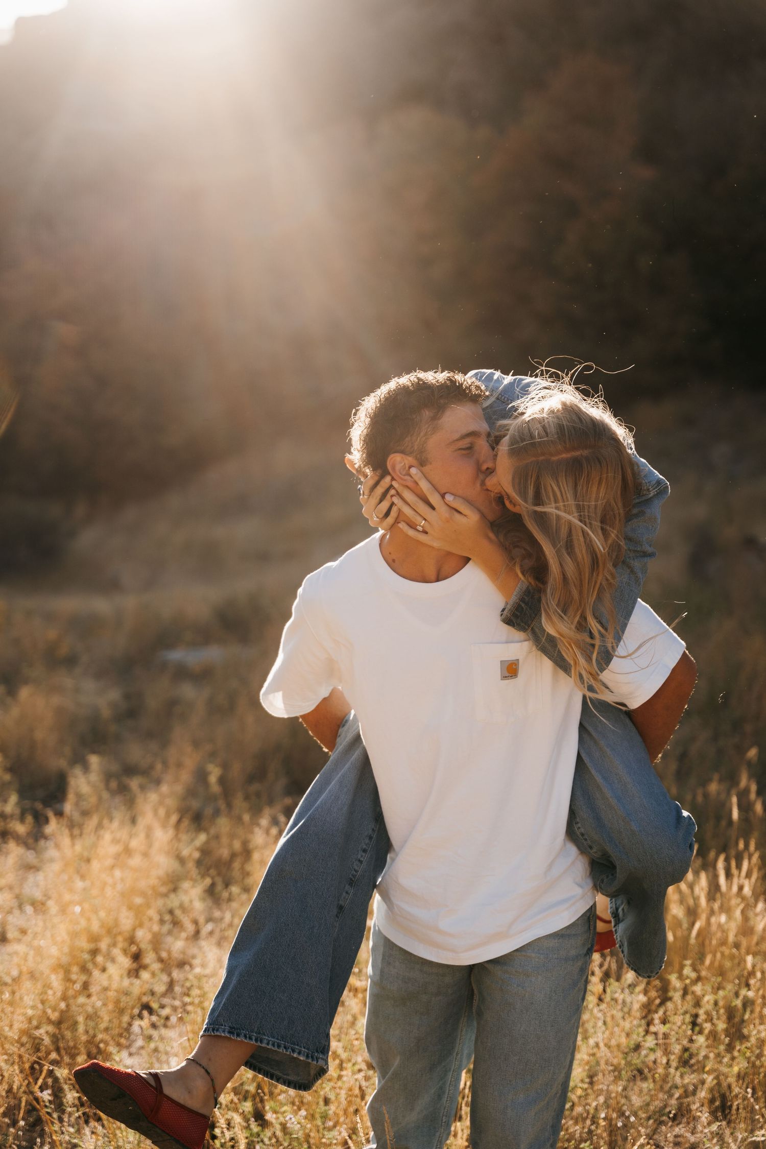 Utah Valley Engagement Photography, Utah Engagement Session, Candid Utah engagement photography, cute couple photography, golden hour photos