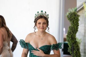 Quincenera girl at her party #CarlsbadNM #QuinceneraPhotography #QuinceneraDressPhotography #QuinceneraEventPhotography