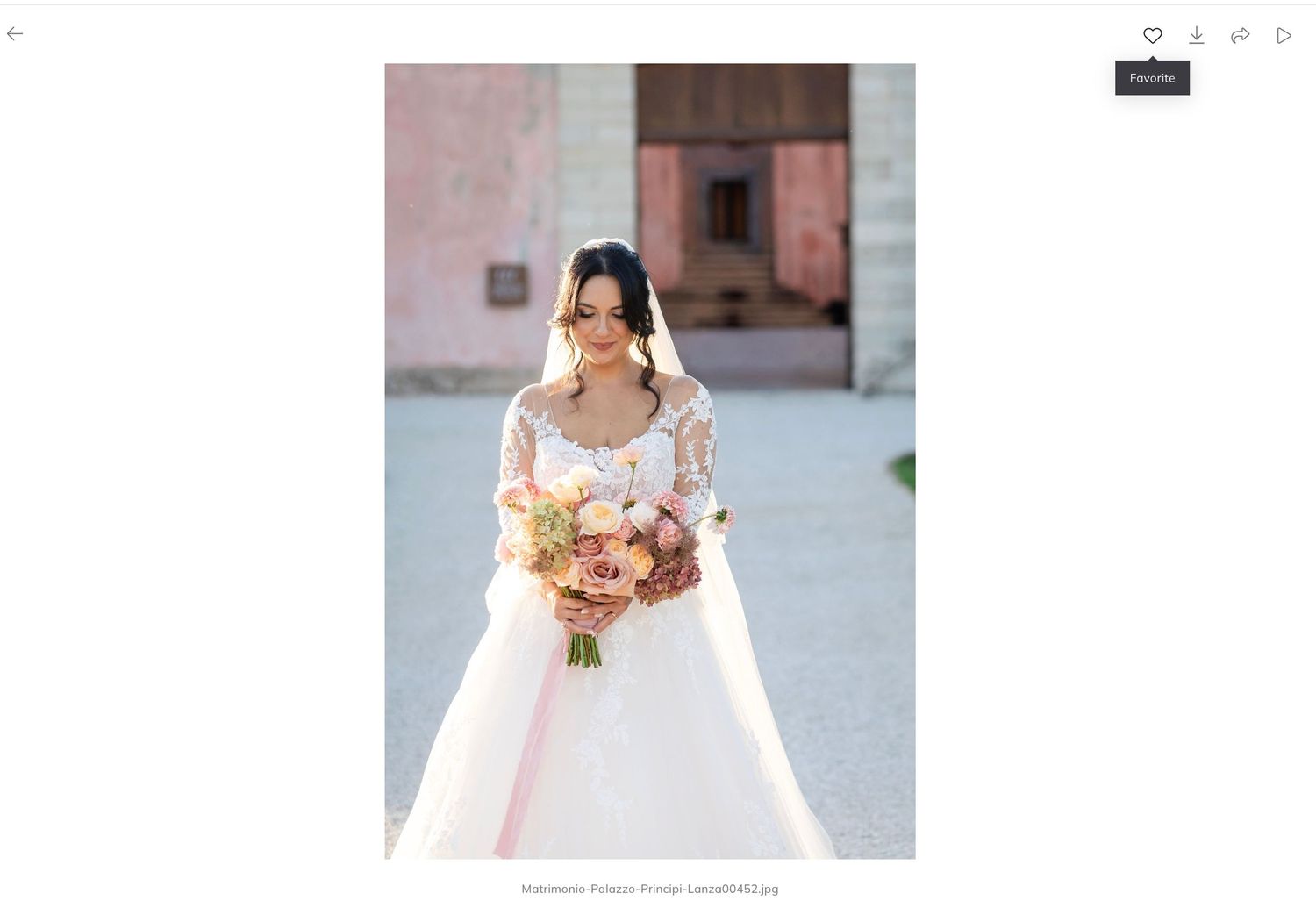 A series of wedding photos showing a bride in a white gown holding bouquets and posing in various outdoor settings.