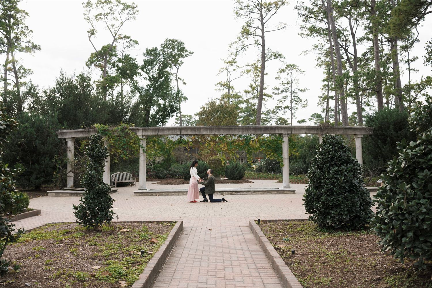 Surprise proposal session at Mercer Botanic Garden in Spring Texas