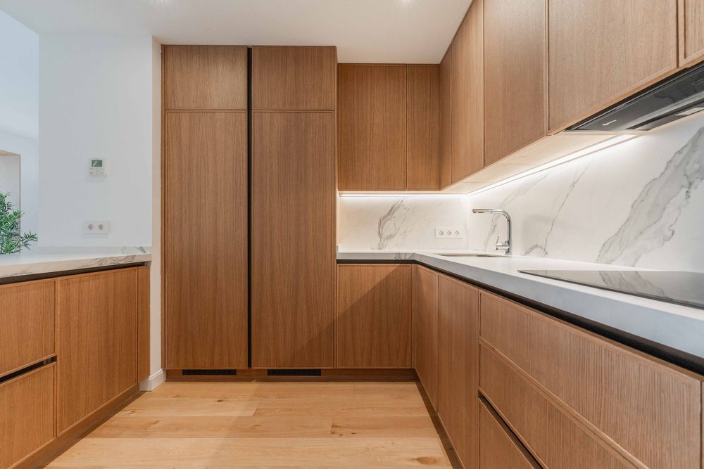 cocina moderna con iluminación led