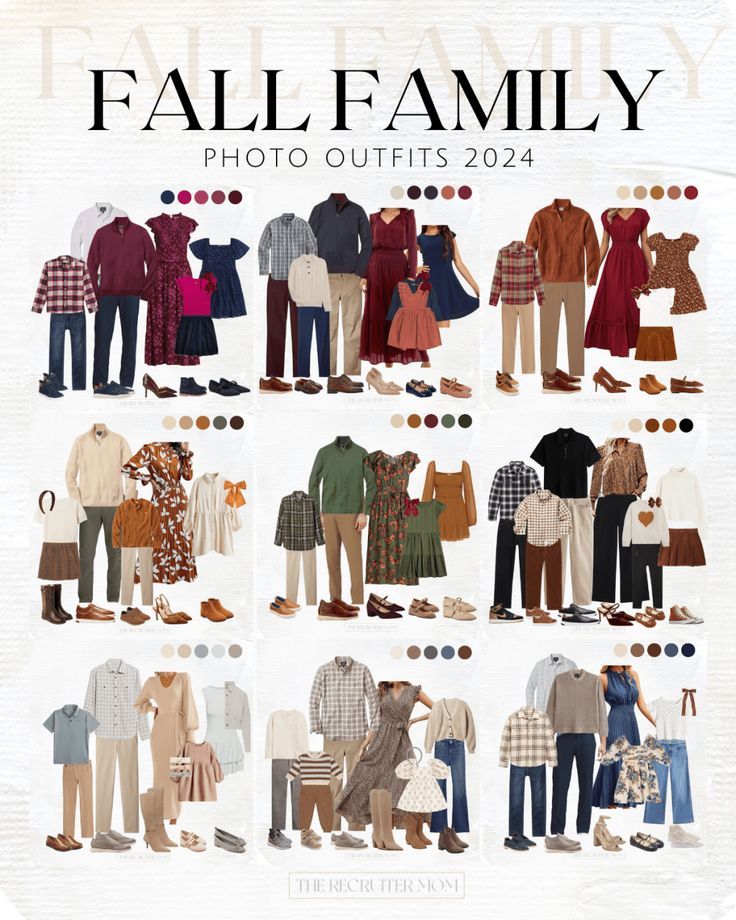 color choices for clothing and ideas of what to wear for photo sessions