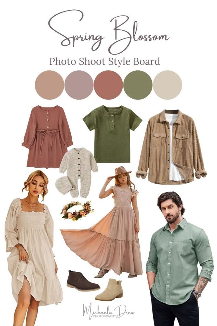 color choices for clothing and ideas of what to wear for photo sessions