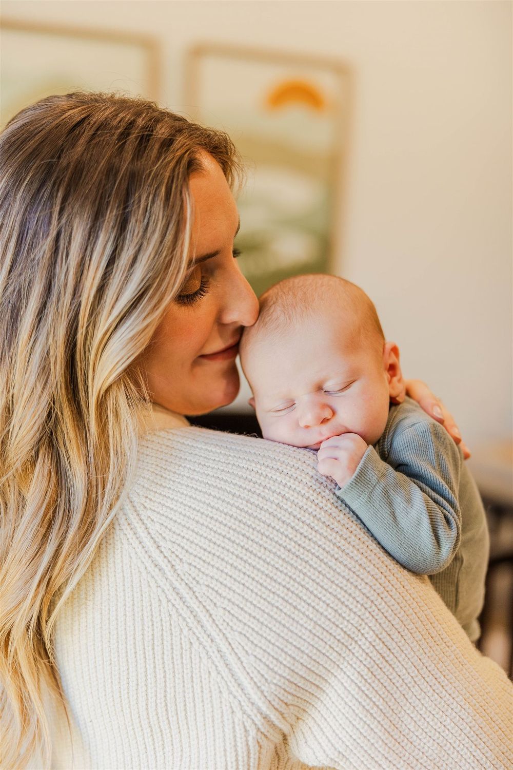 baby with mom