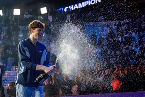 Championship celebration with colorful confetti and dramatic lighting effects.