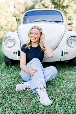 Senior session, Volkswagon Bug, silverhill alabama