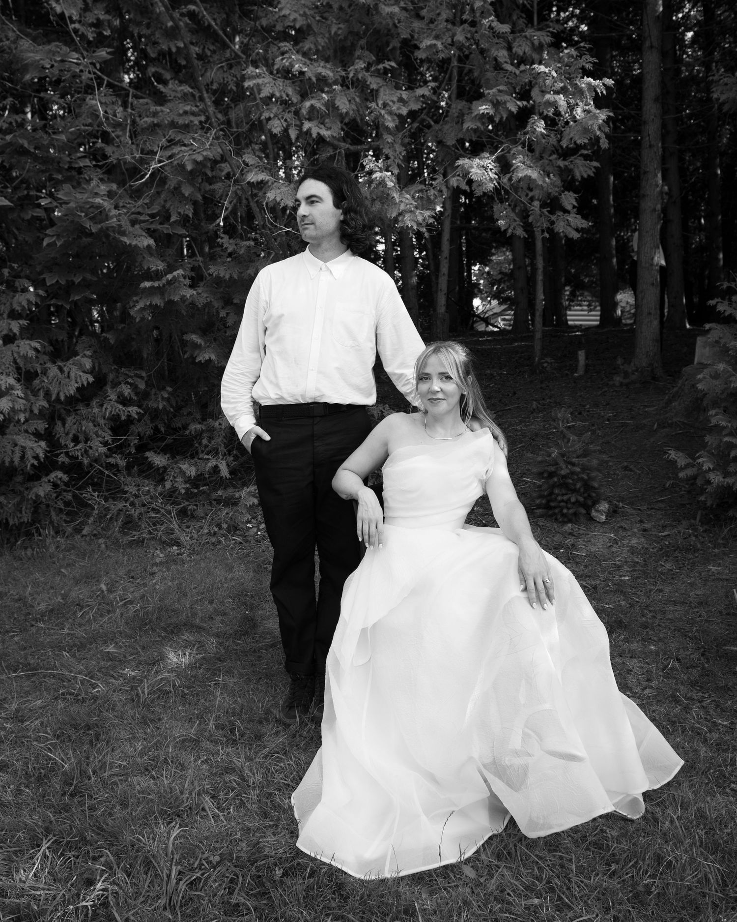 Summer camp wedding on film.