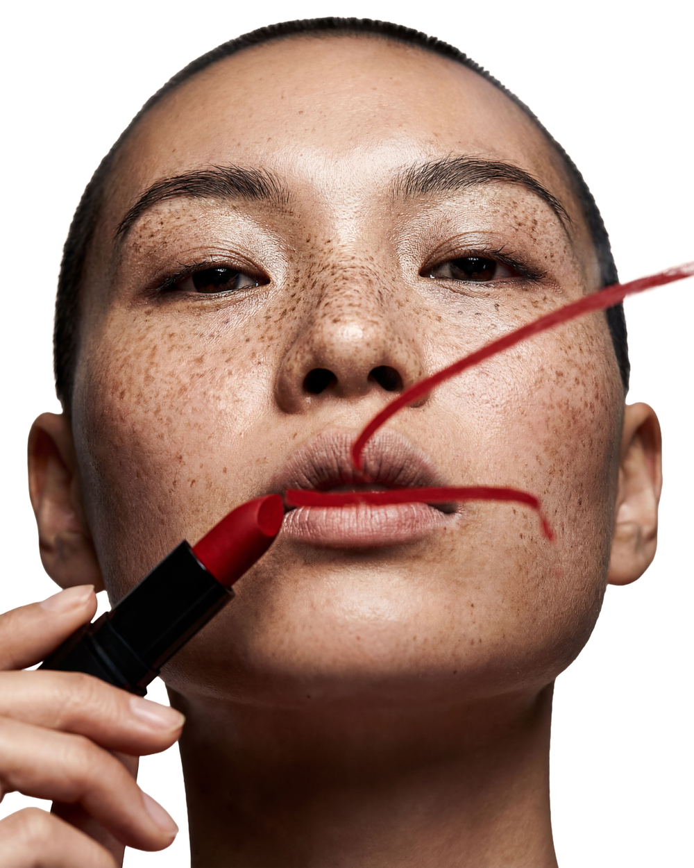 AI-enhanced portrait Zurich – real studio lighting combined with AI visual world, timeless and conceptual.