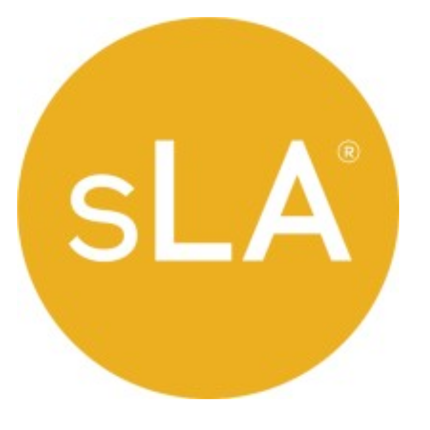 Three yellow circular CLA logos arranged horizontally against a white background. sugaingLA