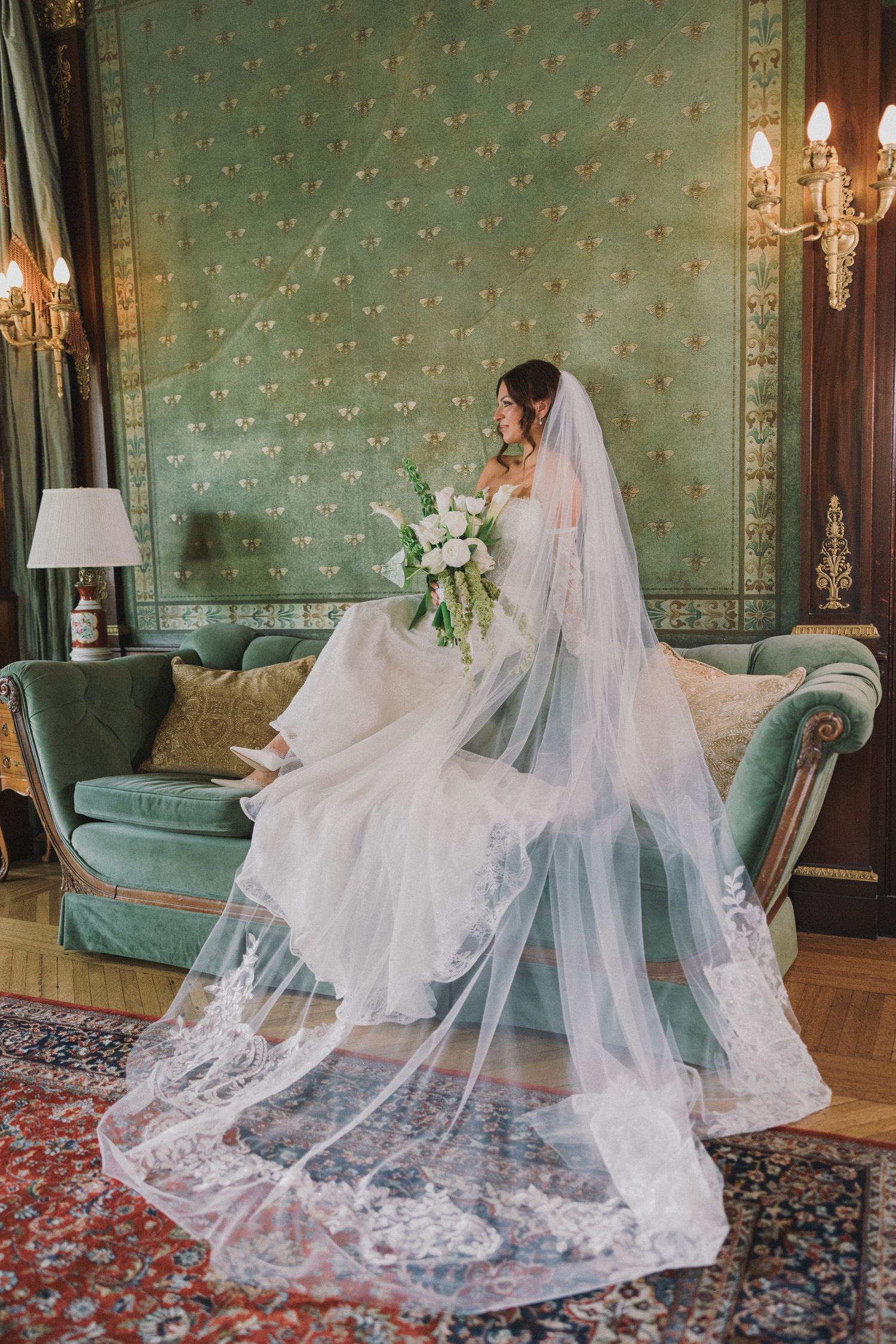 Fun bridal portrait at The Gilmour in Baton Rouge, LA.