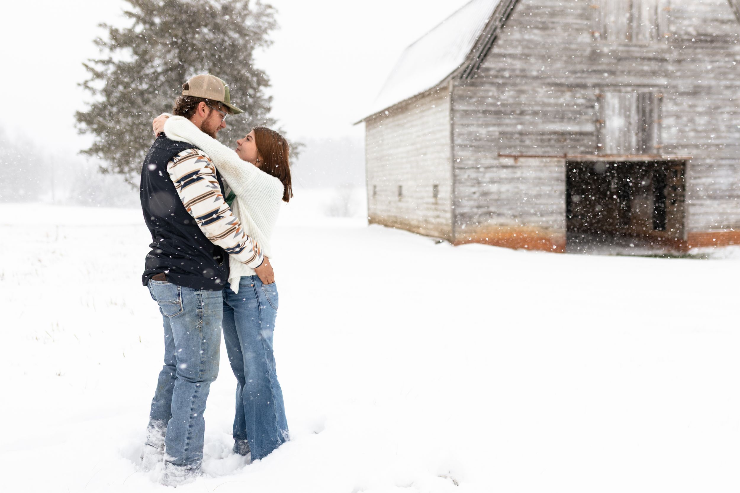I was standing in the snow, completely freezing, and trying not to cry... because I realized I was shooting a session I have dreamed about!