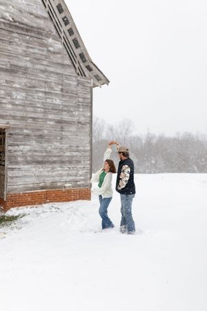 I was standing in the snow, completely freezing, and trying not to cry... because I realized I was shooting a session I have dreamed about!