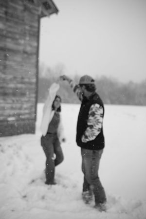 I was standing in the snow, completely freezing, and trying not to cry... because I realized I was shooting a session I have dreamed about!