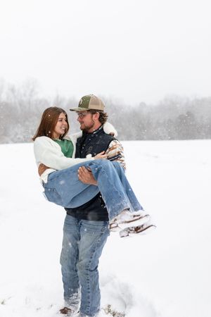 I was standing in the snow, completely freezing, and trying not to cry... because I realized I was shooting a session I have dreamed about!