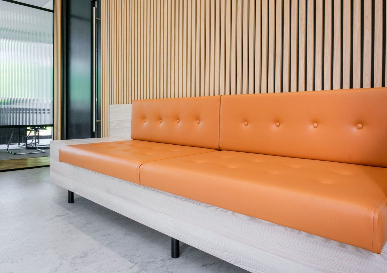 Reception area beautifully designed by Re:Vive interiors, photographed by Simon Robertson Photography
