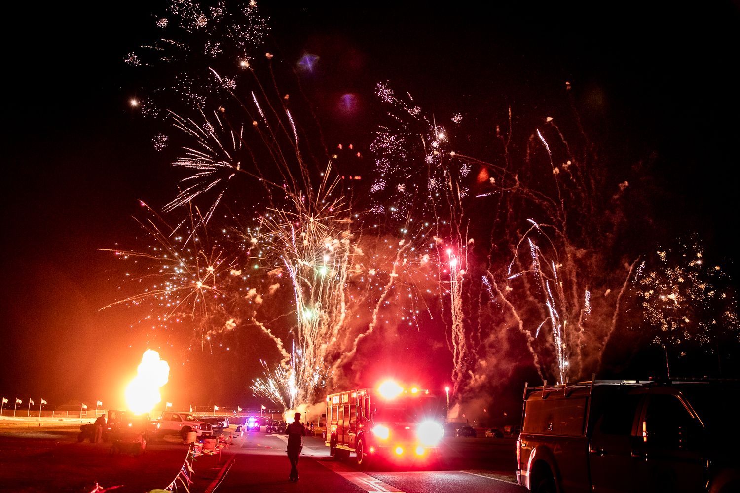 Epic firework display photography; Albuquerque International Balloon Fiesta; Clarissa Anello