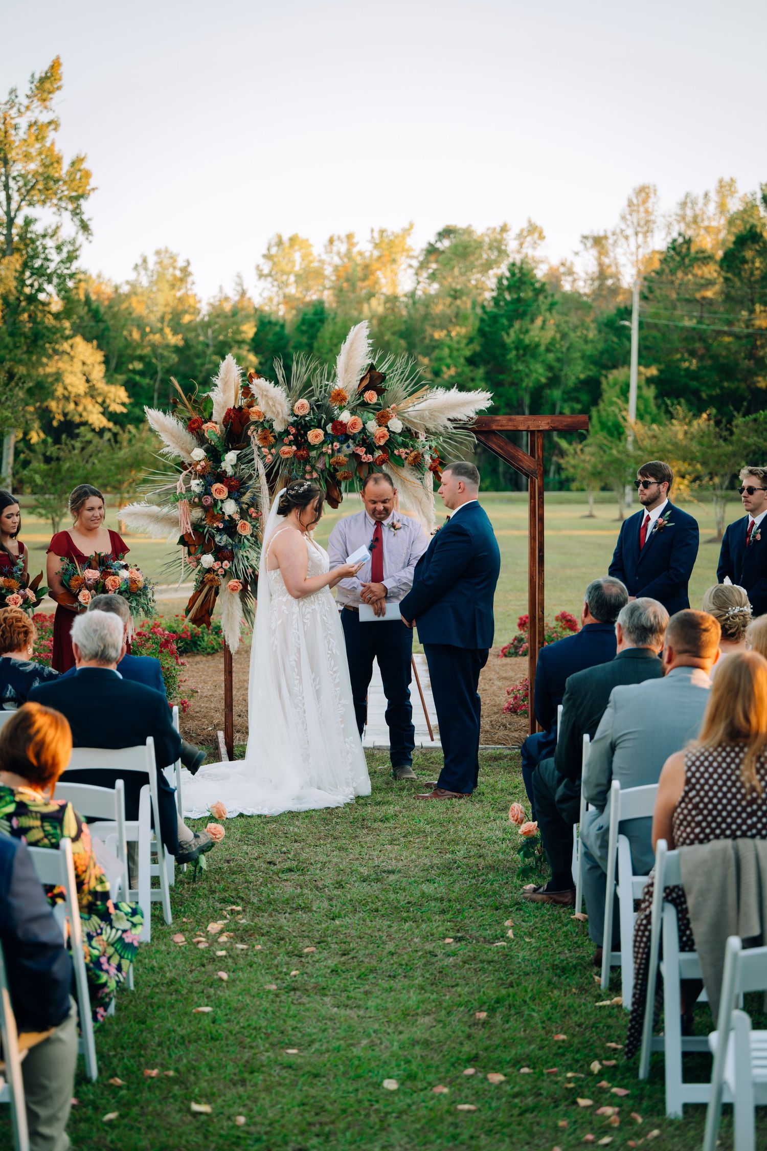 Outdoor wedding ceremony