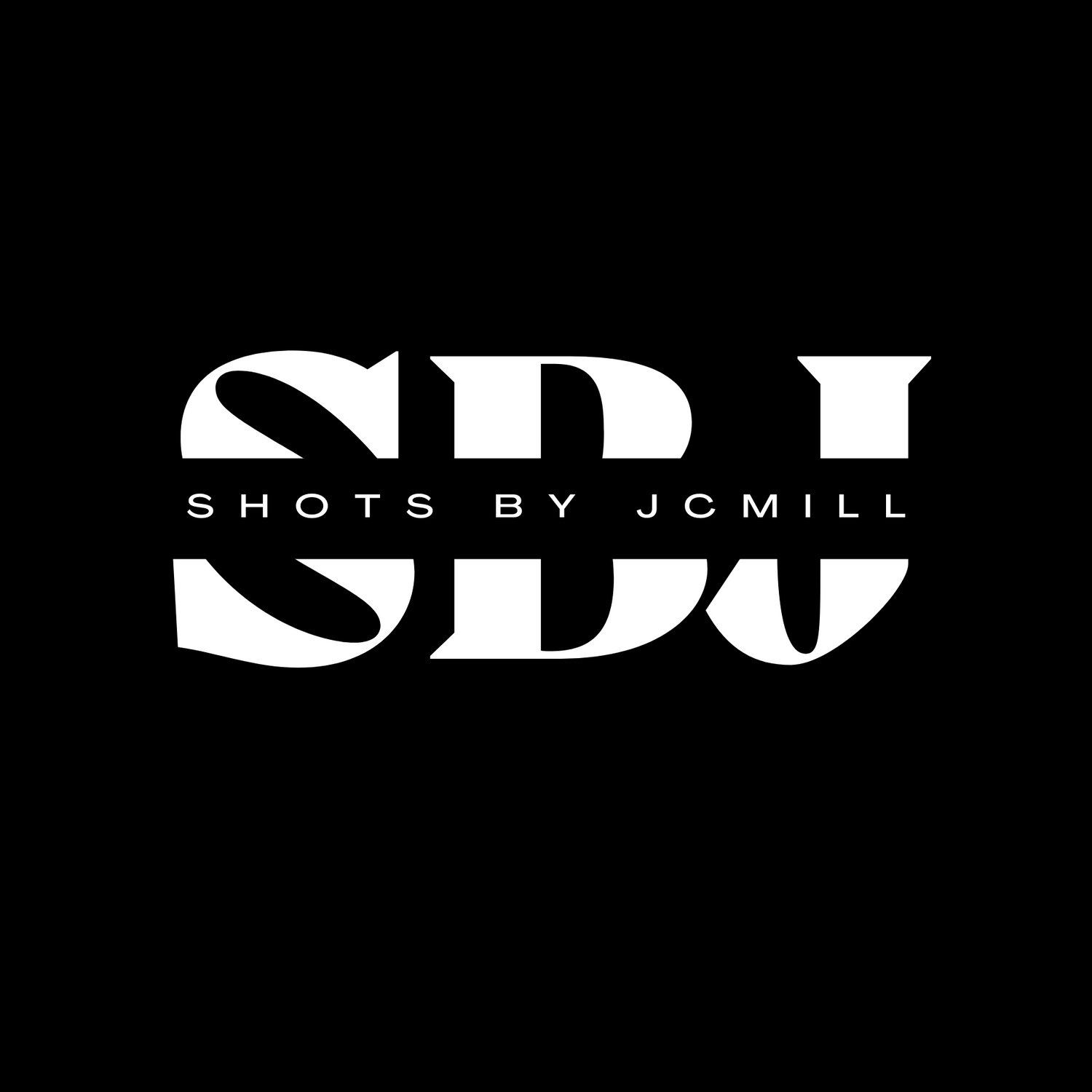 Black and white photography logo design for Shots by JCMill.