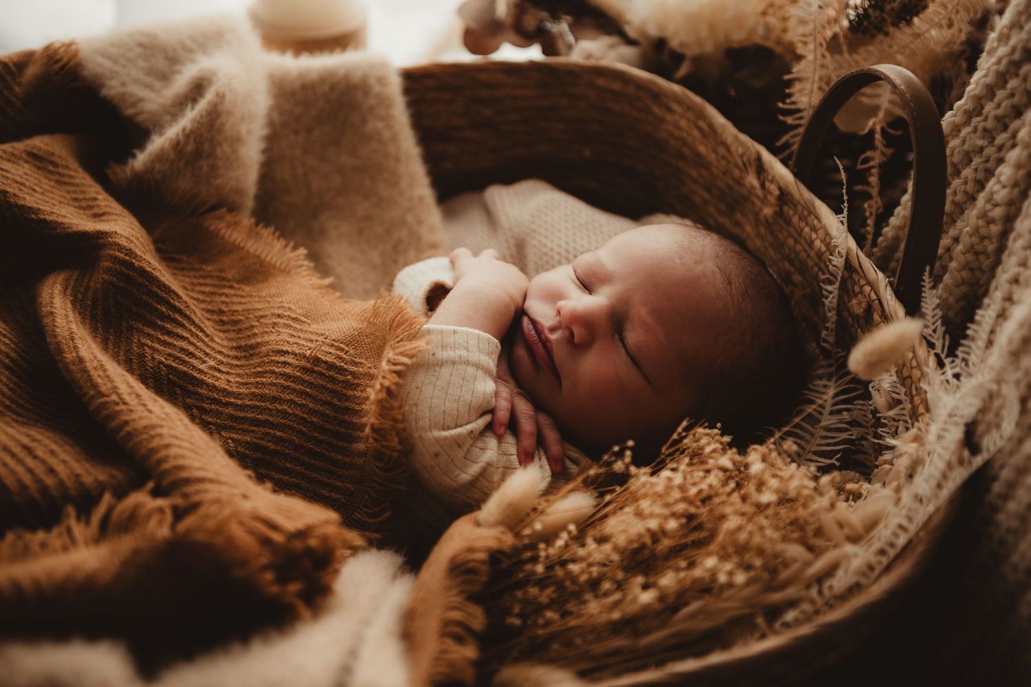 Sleeping newborn during photography session Taree