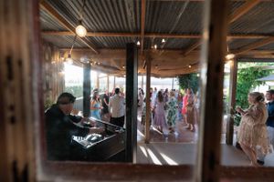 Dance floor through the window at Quirindi stables.