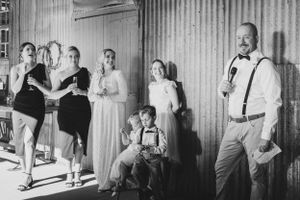 Wedding speeches at the Quirindi Stables.