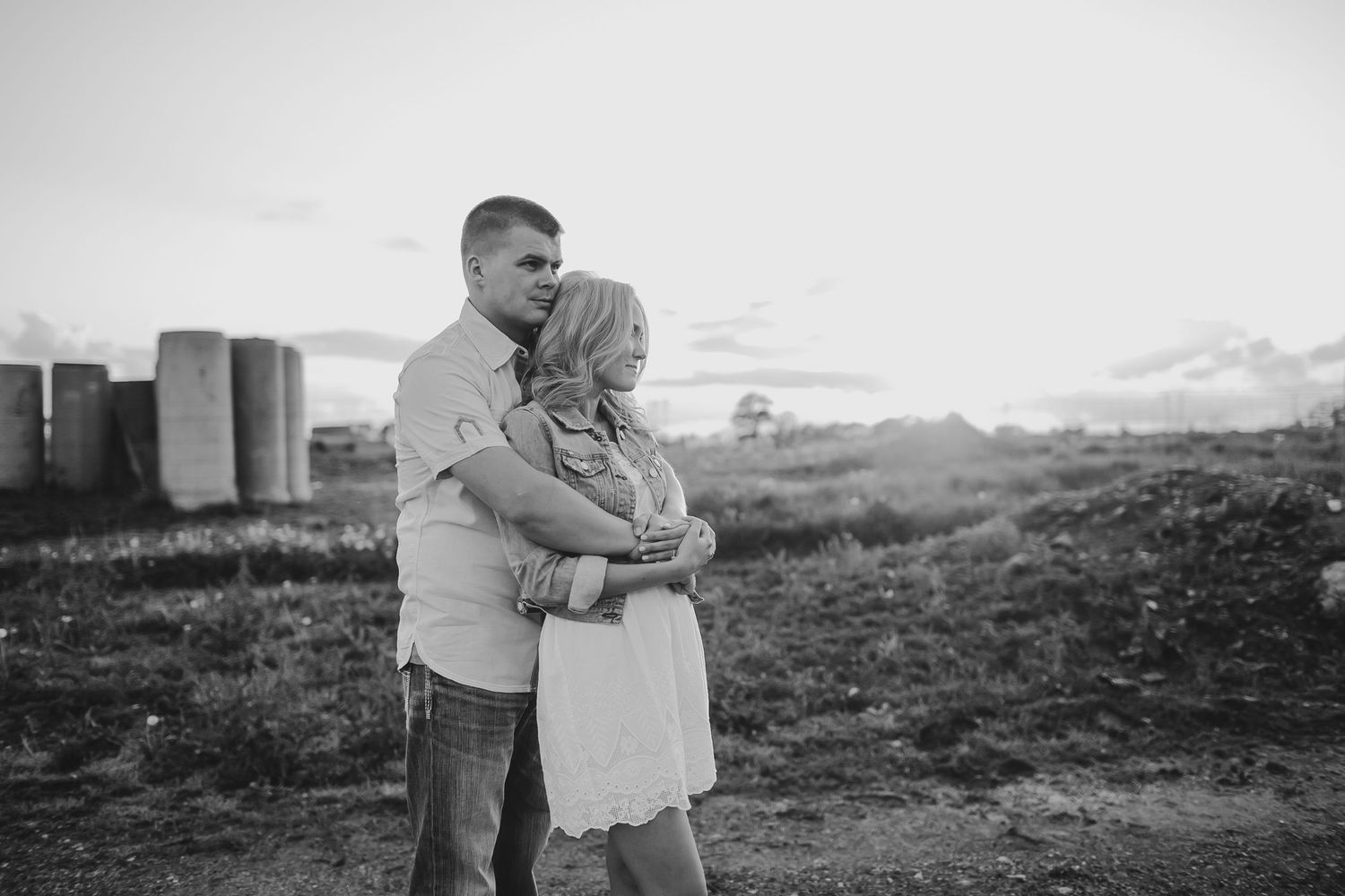 Engaged couple Sunset Zionsville, Indiana