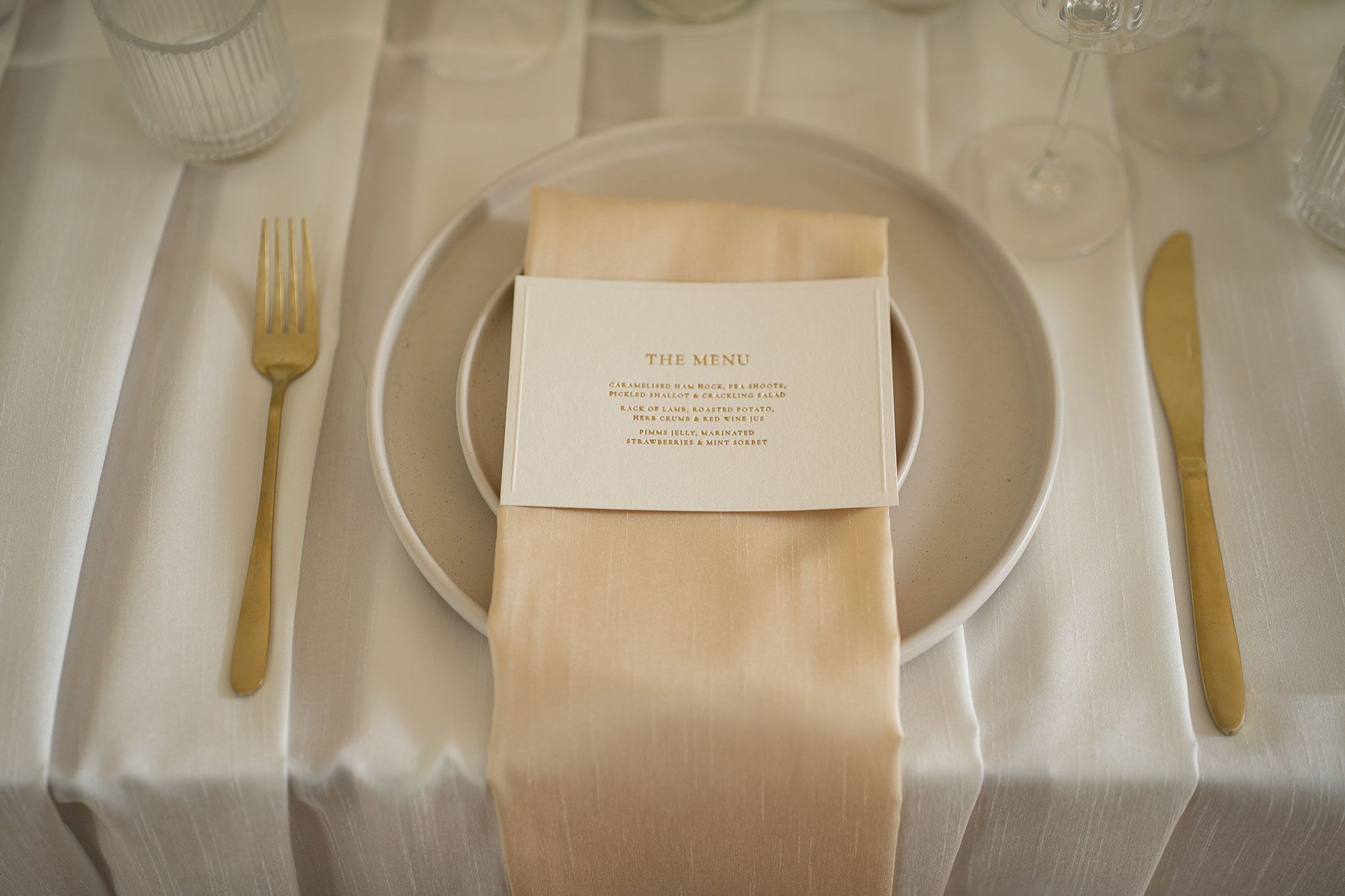 table decor for a wedding