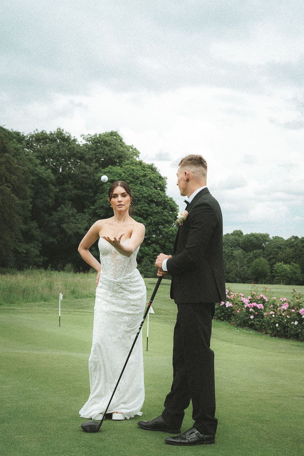 editorial photo groom and bride