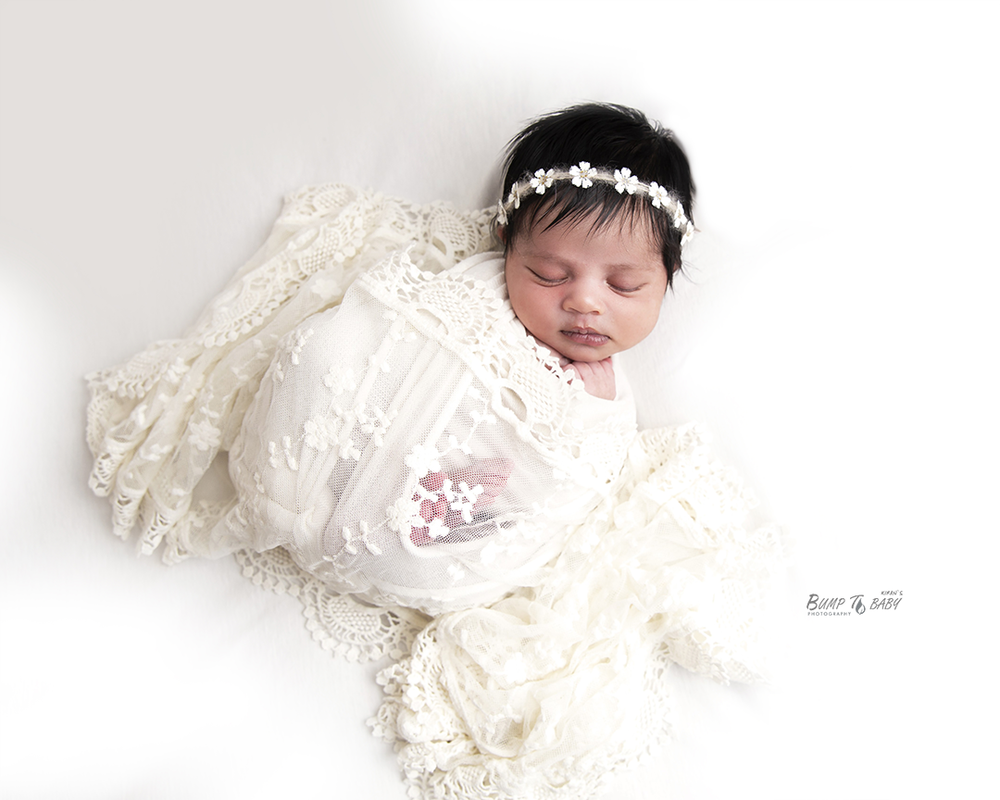 newborn baby wrapped in knitted blanket Melbourne east, Croydon studio