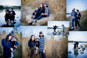 Family blue hour photoshoot in Saskatoon