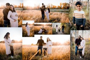 Maternity Family golden hour photoshoot in Saskatoon