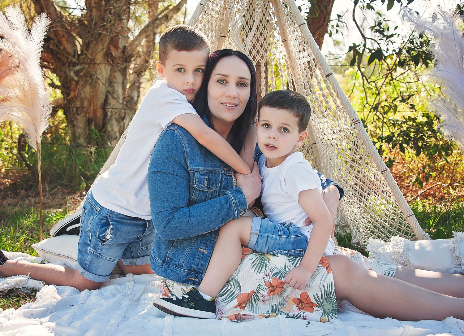 mother and sons