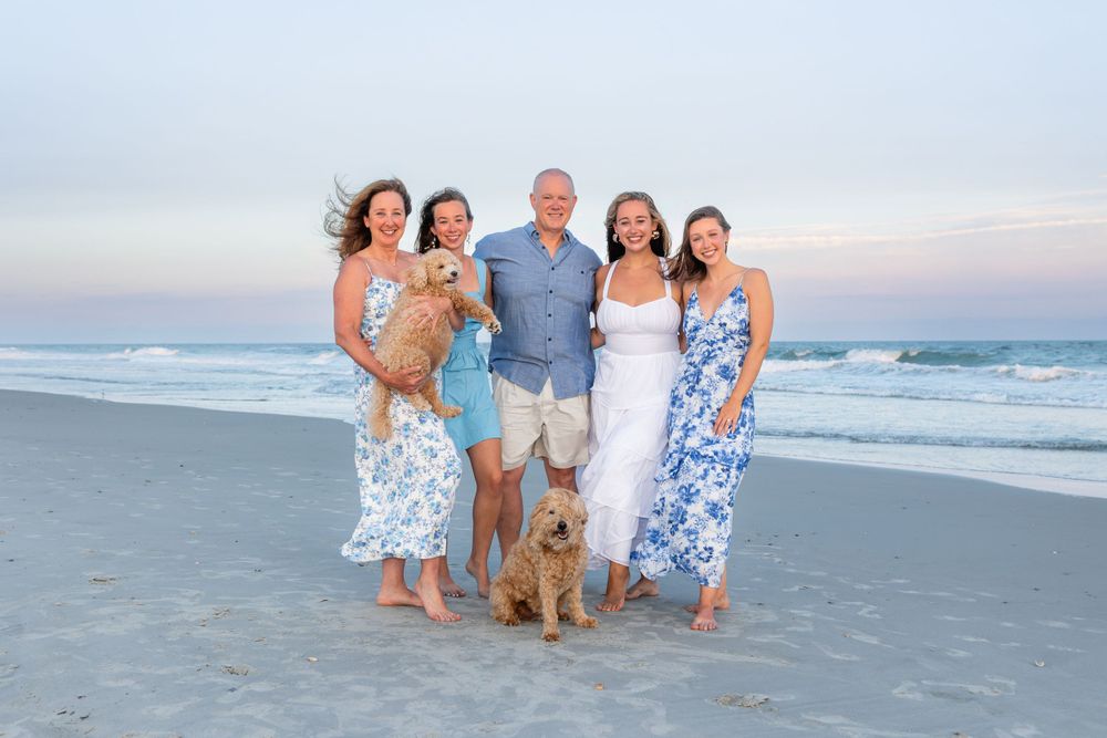 family engagement photos on Emerald Isle with Samantha Ann Photography studio swansboro