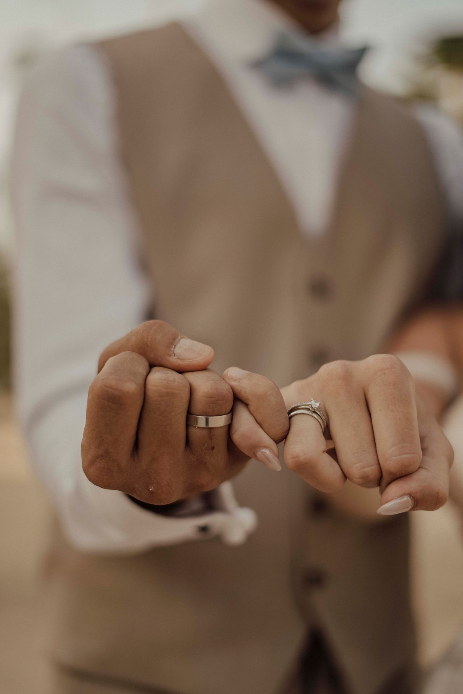 Romantic engagement session on the sand