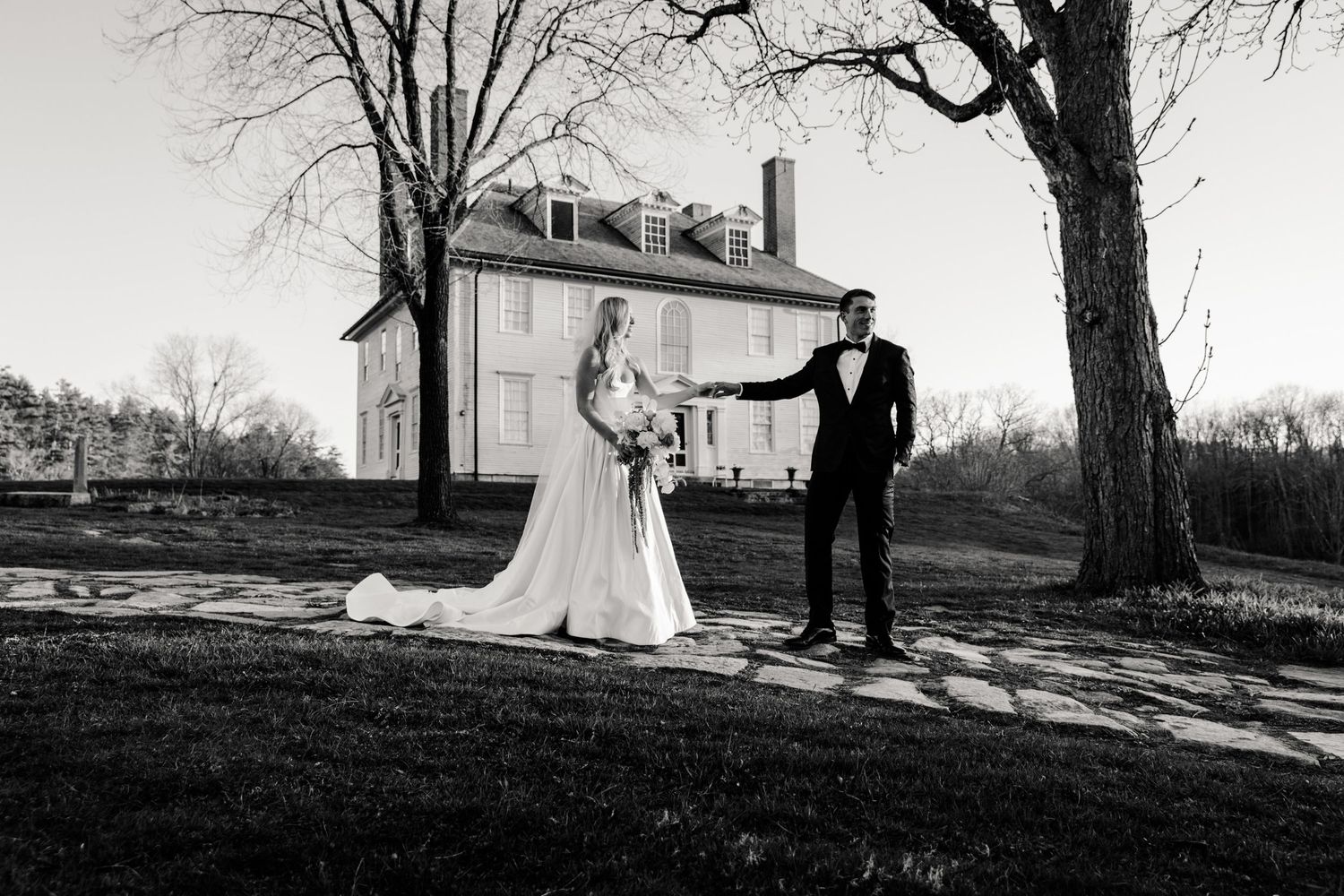 black and white wedding photography