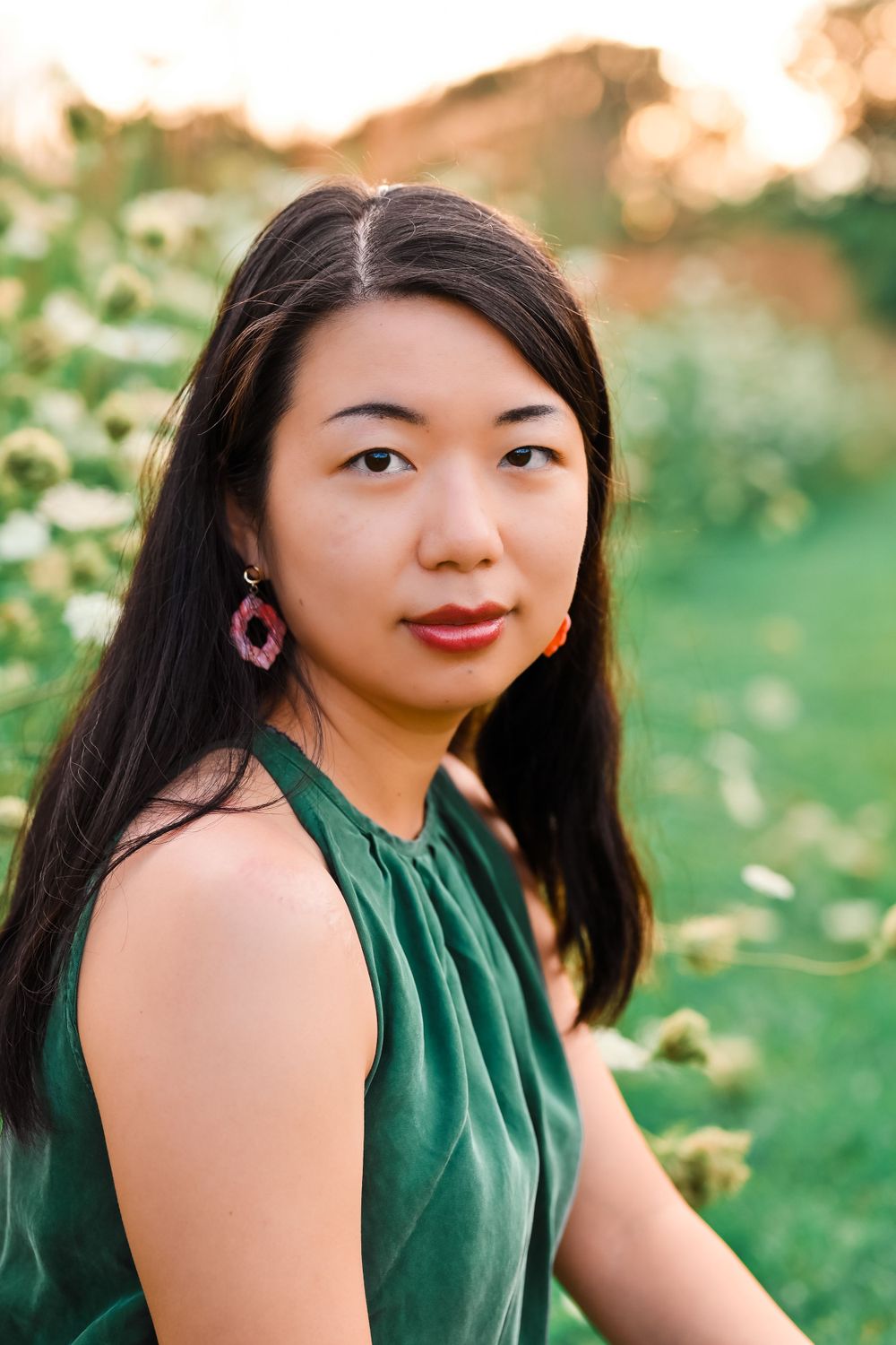 Young woman posing for camera at Prophetstown State Park