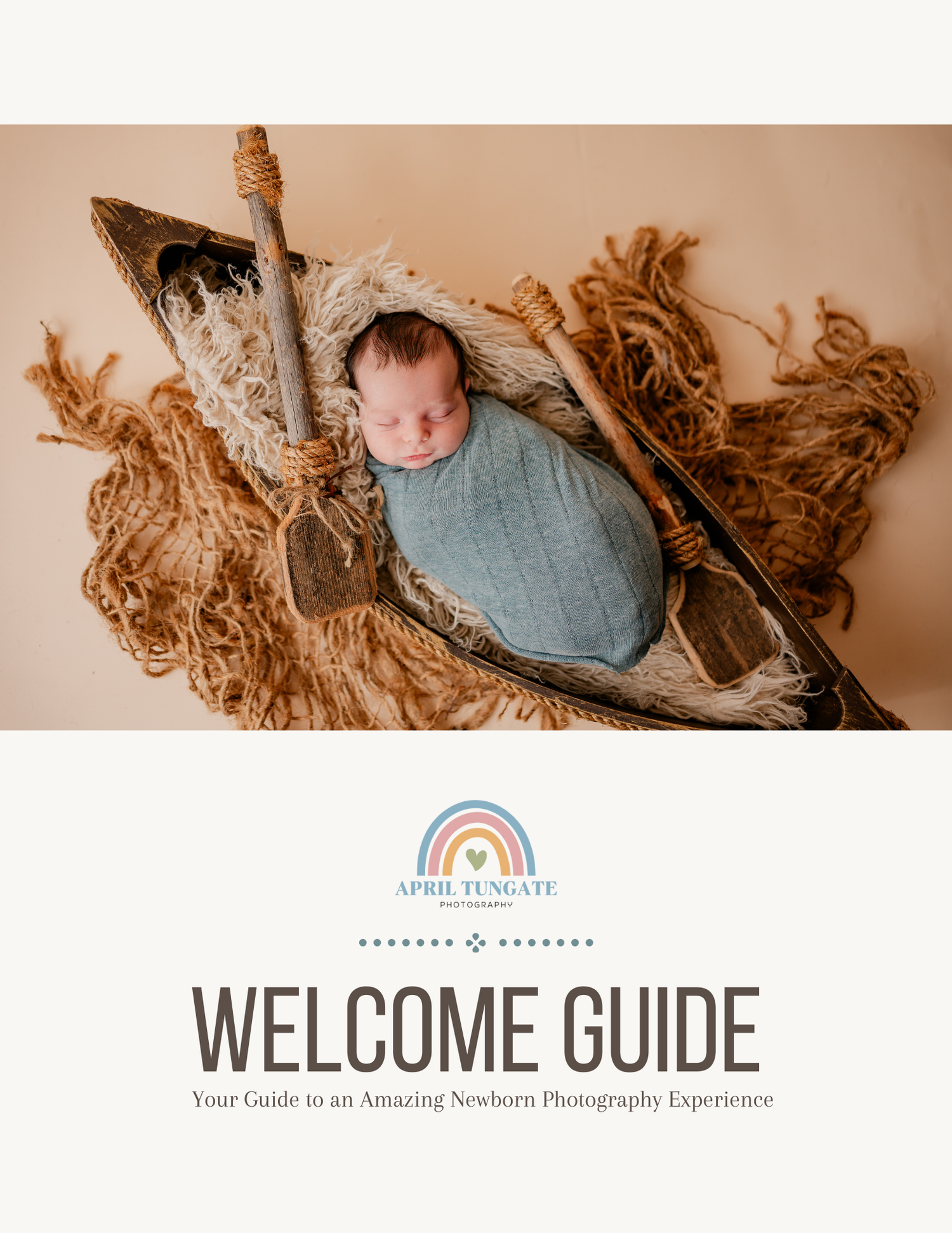 Newborn boy in boat