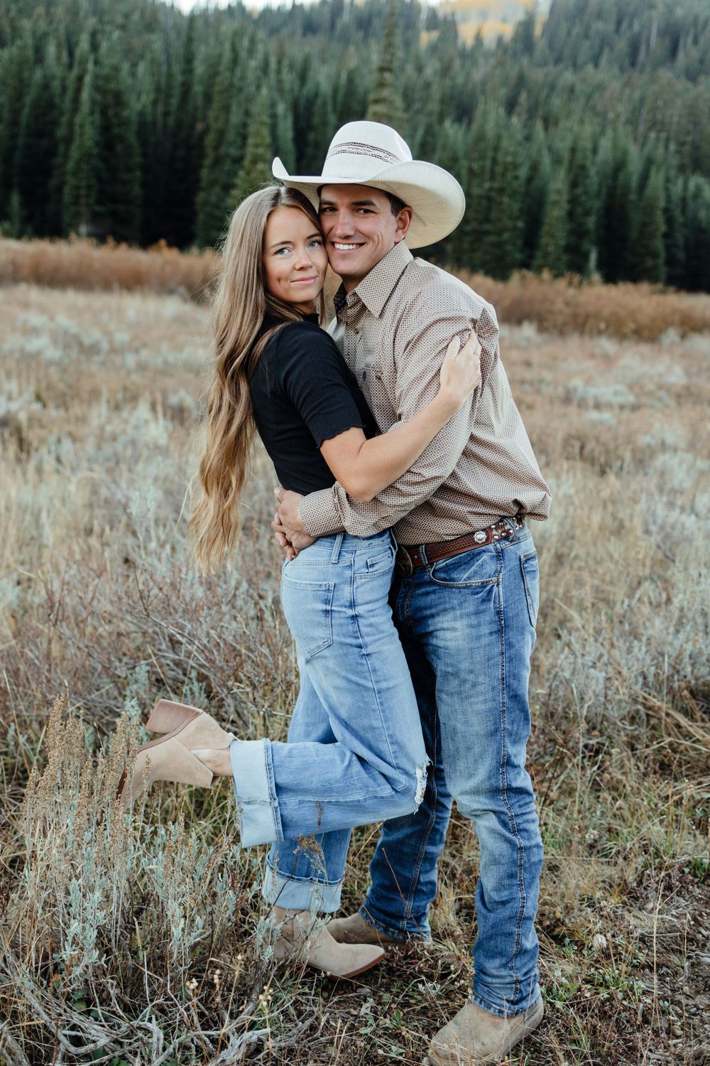Western Couple in Norther Utah Mountains