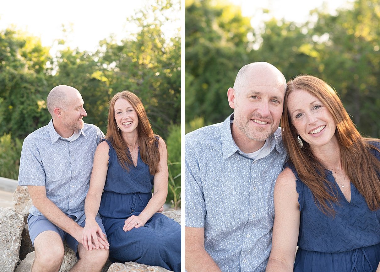 Family of 6 Outdoor Field Summer Portraits by Bartlesville Photographer Kristi Bray Photography
