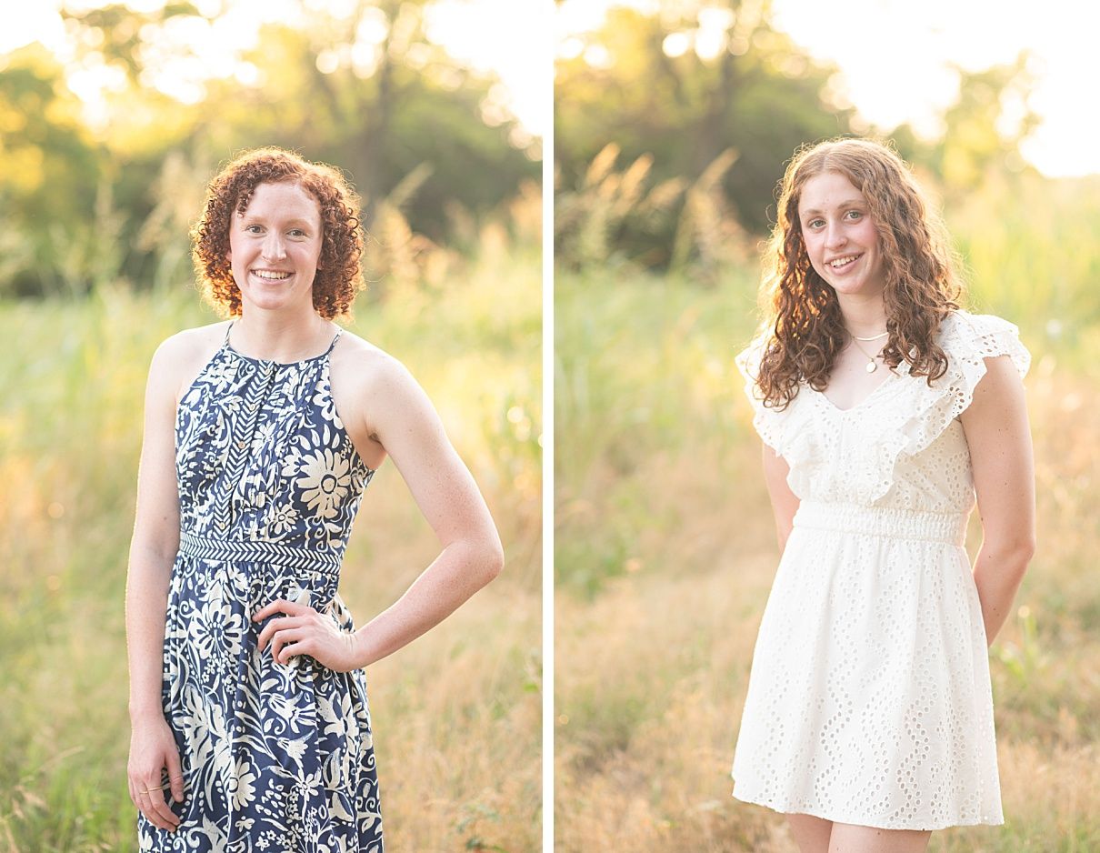 Family of 6 Outdoor Field Summer Portraits by Bartlesville Photographer Kristi Bray Photography