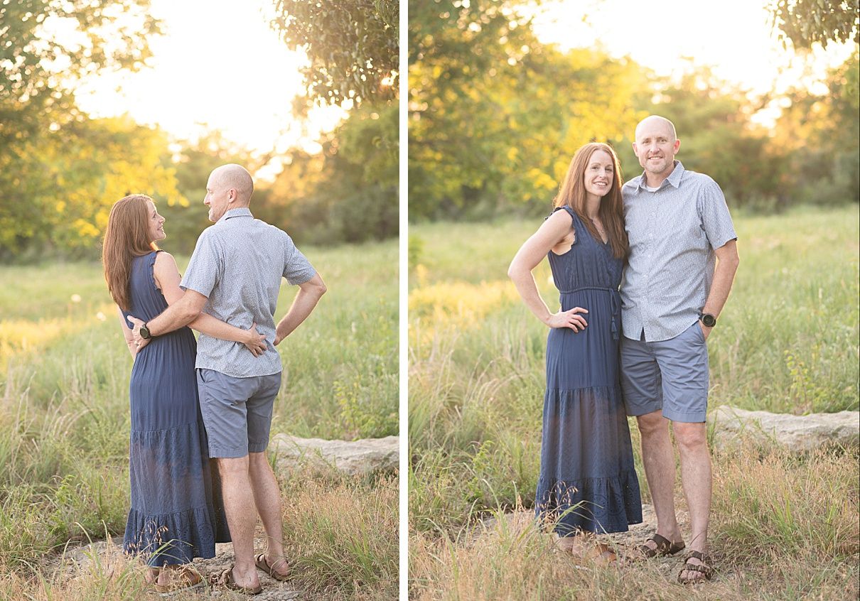 Family of 6 Outdoor Field Summer Portraits by Bartlesville Photographer Kristi Bray Photography