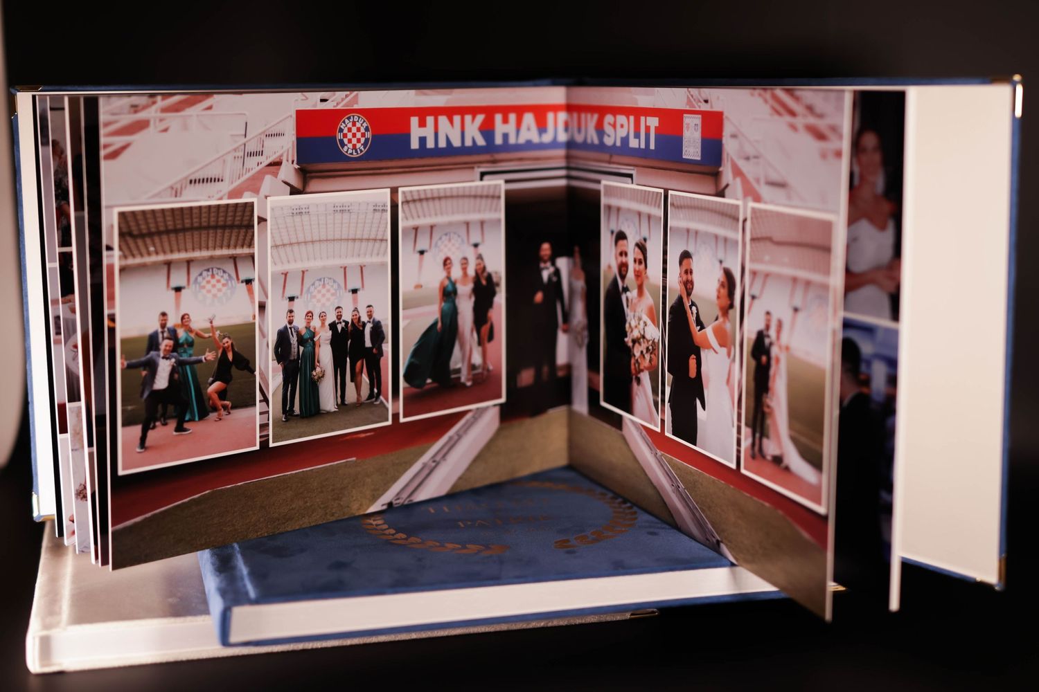 Open photo album displaying images from an event at HNK Hajduk Split stadium.