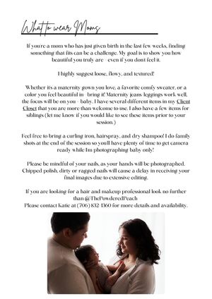 A guide on what to wear for moms photoshoots, featuring a couple embracing in soft natural light.