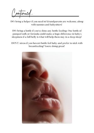 Close-up of a sleeping newborn baby's nose and lips, peaceful infant resting during a newborn photography session.