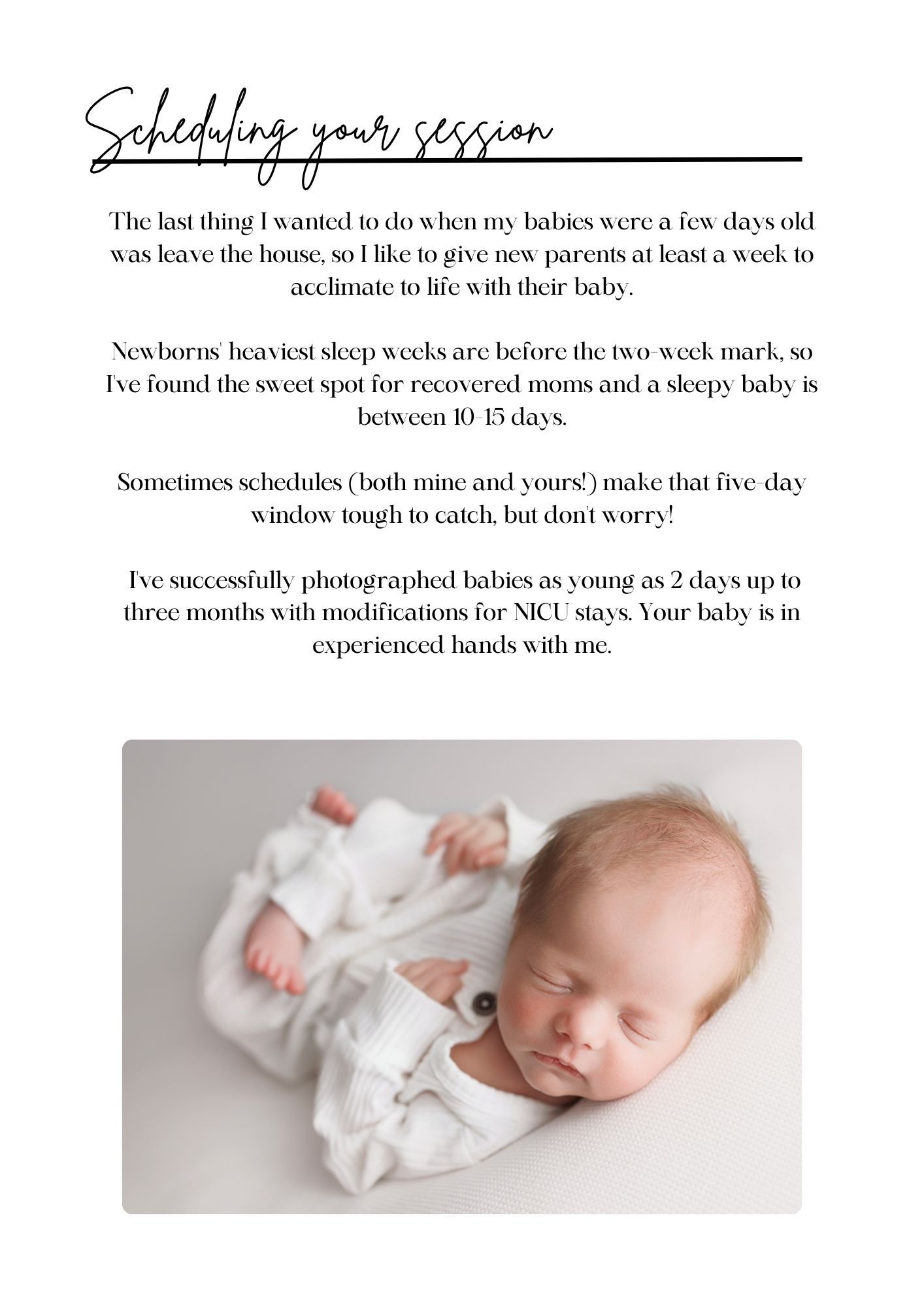 A peacefully sleeping newborn baby wrapped in white fabric during a professional newborn photography session.