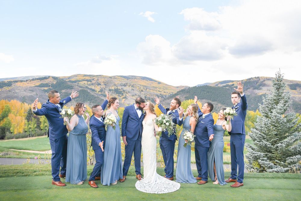 Wedding Photos of bridal party at The Sonnenalp Club in Edwards Colorado